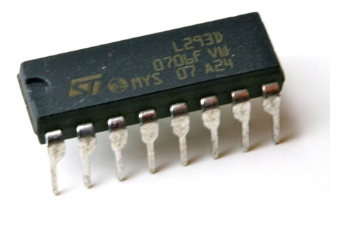 L293d driver controlador de motor 1.2amp. 4 canales, 4.5~36v dip16
