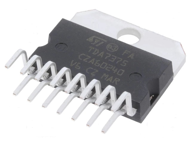Tda7375v c. integrado amplificador 40+40w, 8~18vdc, 4 ohms