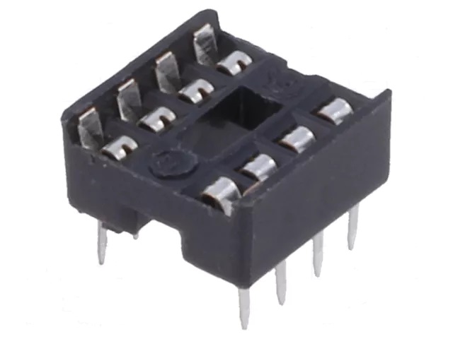 Zocalo para circuito impreso 8 pines doble contacto