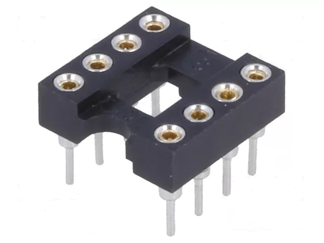 Zócalo para circuito impreso 8 pines torneado, r:2.54mm