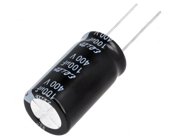 100µf|400v|105º|18x31 condensador electrolítico radial