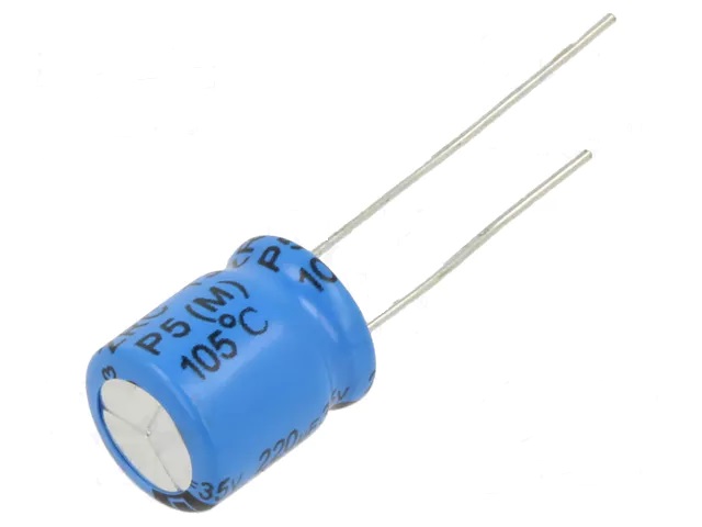 220µf|35v|105º|10x12.5mm condensador electrolítico radial (vishay)