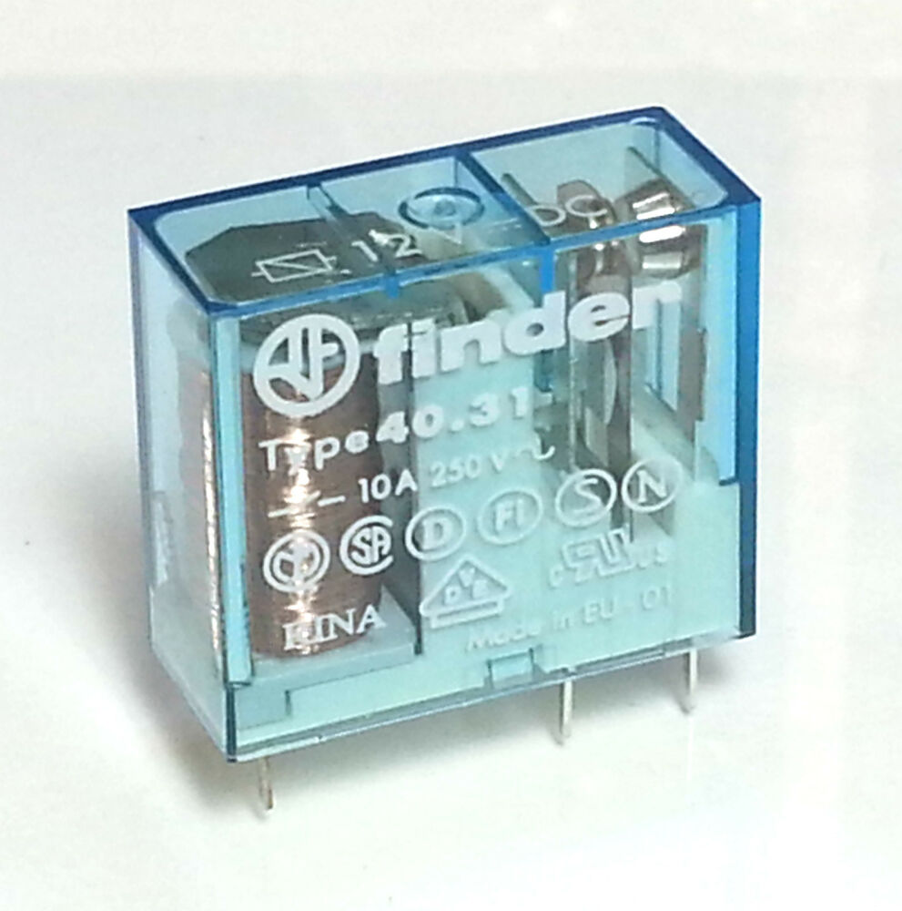 40.31.9.012.0000 mini-relé para circuito impreso dc12v|10a|1cc|ø:3.5mm (finder)