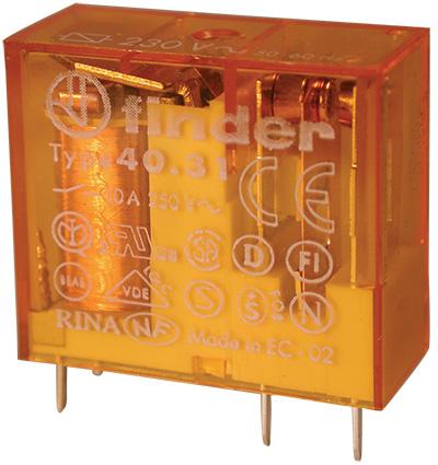 40.52.8.048.0000 mini-relé para circuito impreso ac 48v|10a|2cc|ø:5mm (finder)