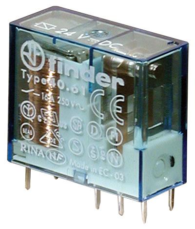 40.61.9.012.0000 mini-relé para circuito impreso dc 12v|16a|1c|r:5mm (finder) 