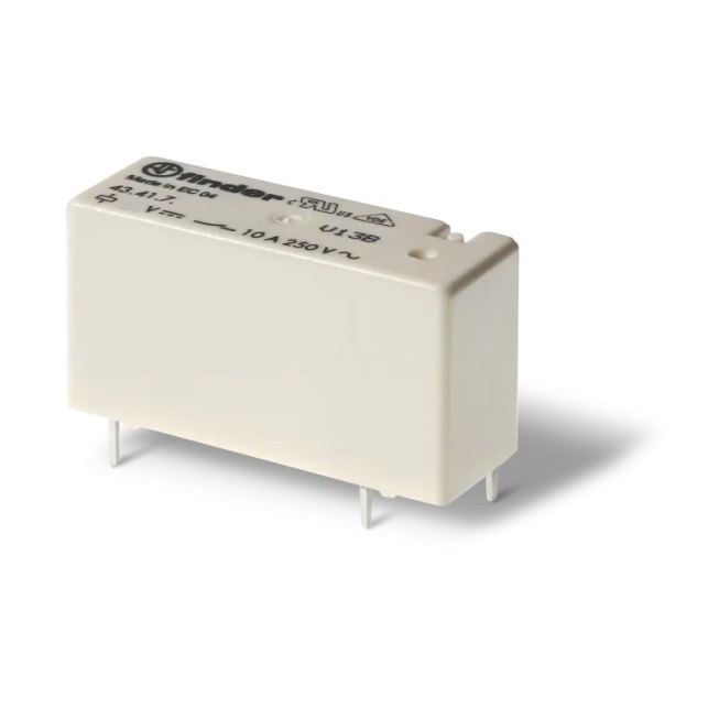 43.41.7.012.2000 mini-relé para circuito impreso sensible dc 12v|10a|1cc|ø:3.2mm (finder)