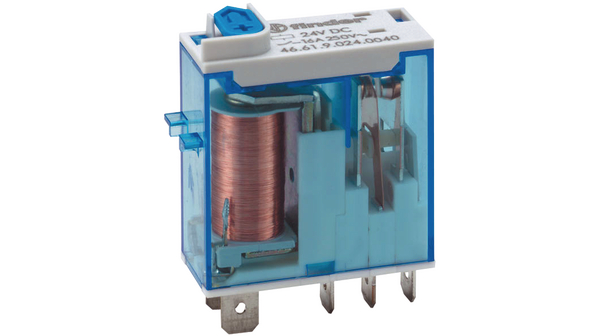 46.61.9.024.0040 mini rele industrial dc24v/16a/1cc (finder) 