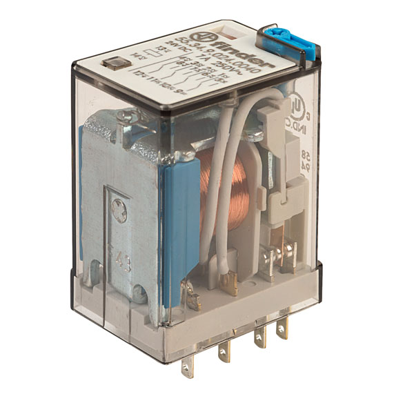 55.34.9.024.0000 relé industrial para enchufar dc 24v|5a|4cc (finder)
