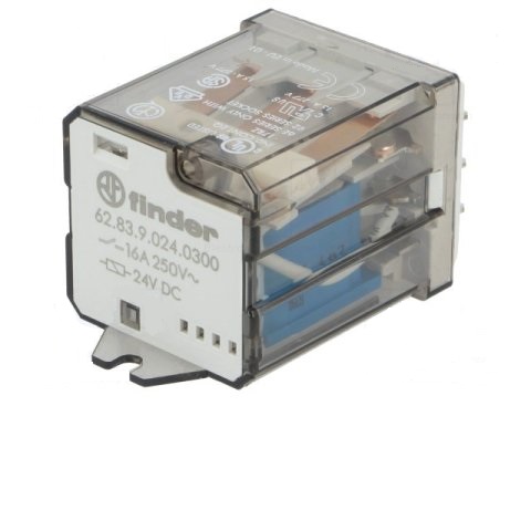 62.83.9.024.0300 rele de potencia + faston 250 6.3x08mm con aletas 