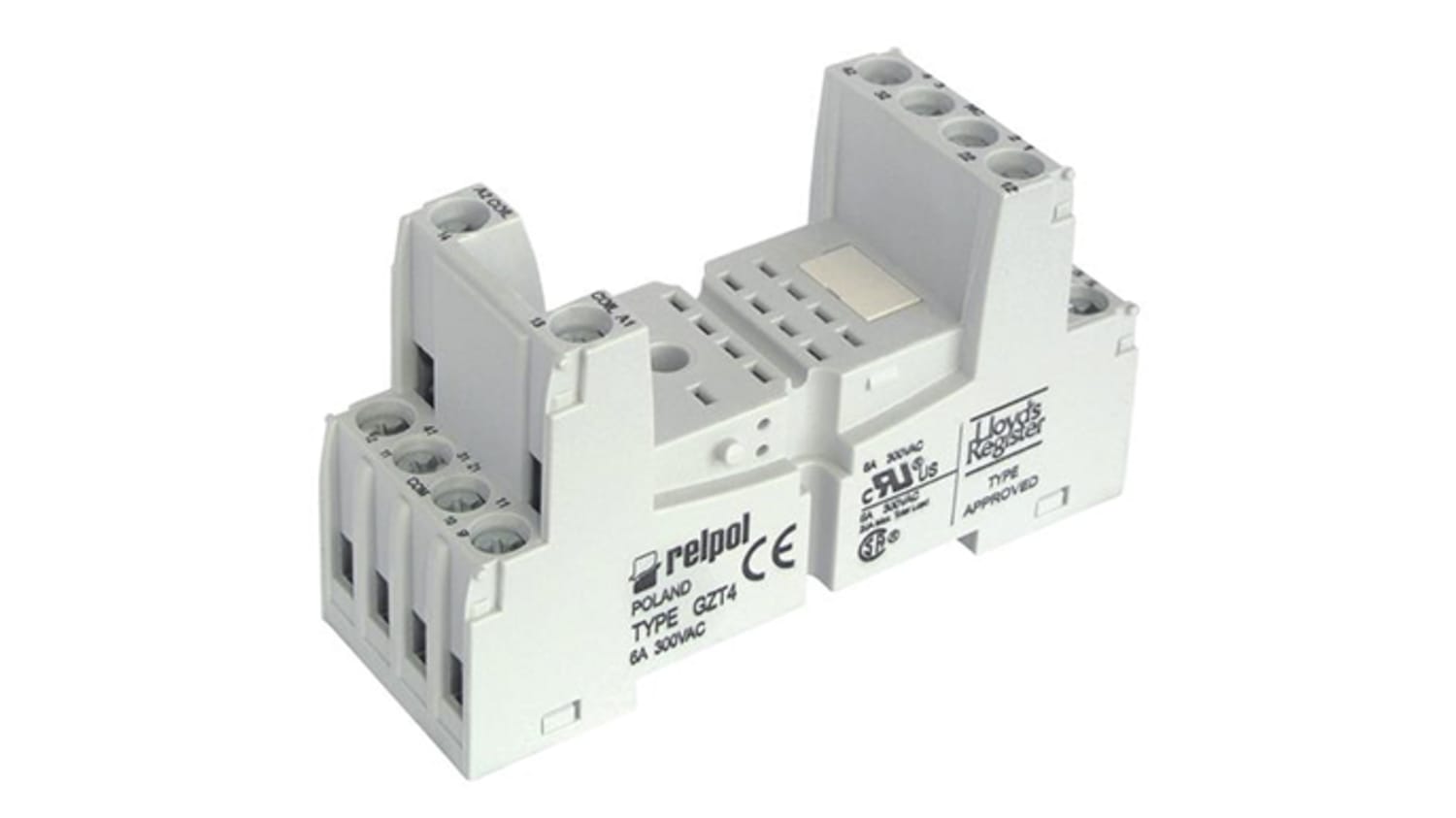 Gzt4 zocalo reles serie r4 relpol 14 pin carril din