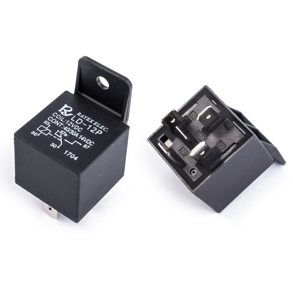 Rele automocion electromagnetico spdt inductor 12vdc, 40a, 38g