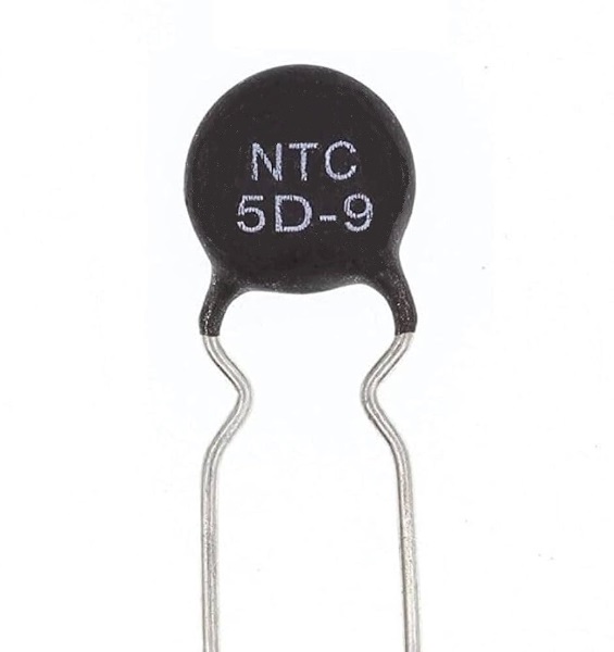 Ntc 5d9 termistor 5 ohms, 1.8w,3a, diametro: 9mm