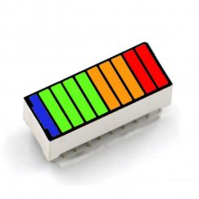 10 segmentos 4 colores indicador de carga bateria 