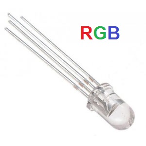 Diodo led 5mm  rgb  catodo comun