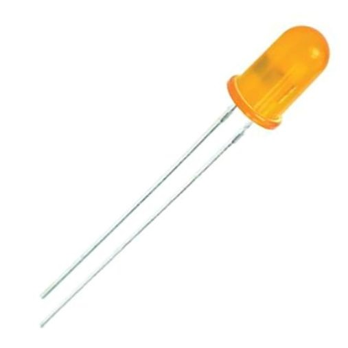 Diodo led 5mm naranja difuso, lm502, vcc: 2.0~2.2v, patilla corta 