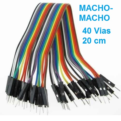 Dupont linea de cables 40vias macho-macho 20cm  