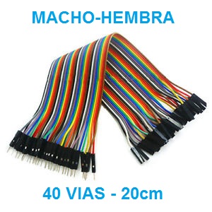 Dupont linea de cables 40vias macho-hembra 20cm  