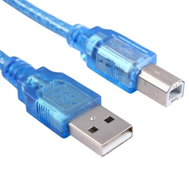 Cable usb-a~usb-b para uno y mega 30cm color azul
