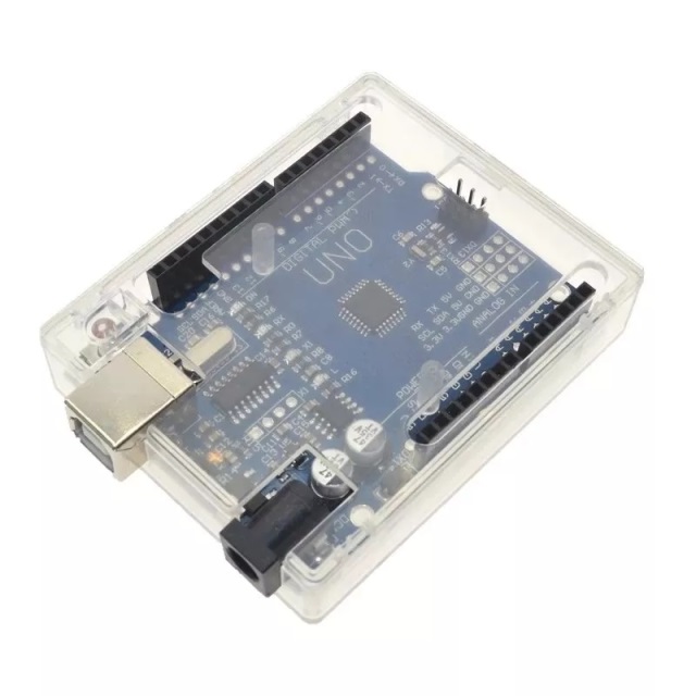 Caja abs transparente para funduino/arduino uno-r3