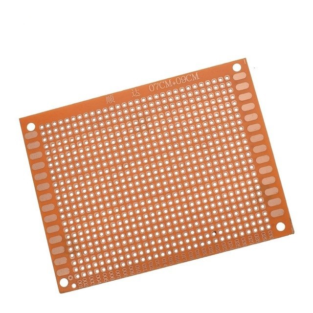 Pcb universal unilateral prototipado soldar 70x90mm r:2.54mm