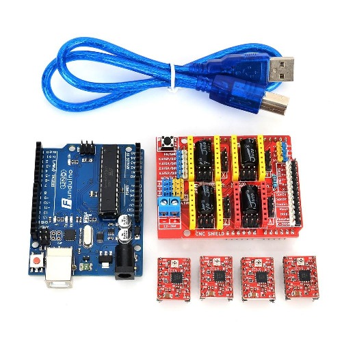 Funduino cnc kit /shield v3.0 +uno r3 +4pcs a4988 driver