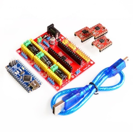 3dv4 cnc shield v4 + nano 3.0 + 3pcs a4988 reprap controladores paso a paso