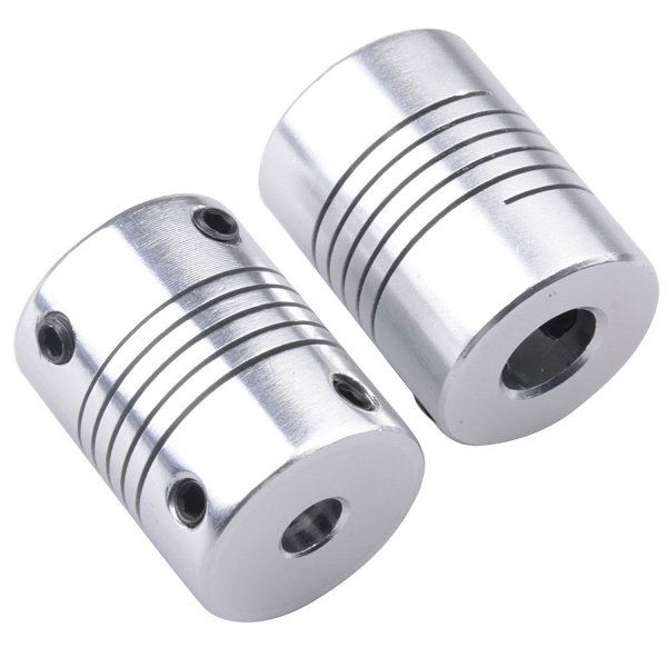 Acoplador  5mm a 8mm  x25mm para eje de motor paso-paso