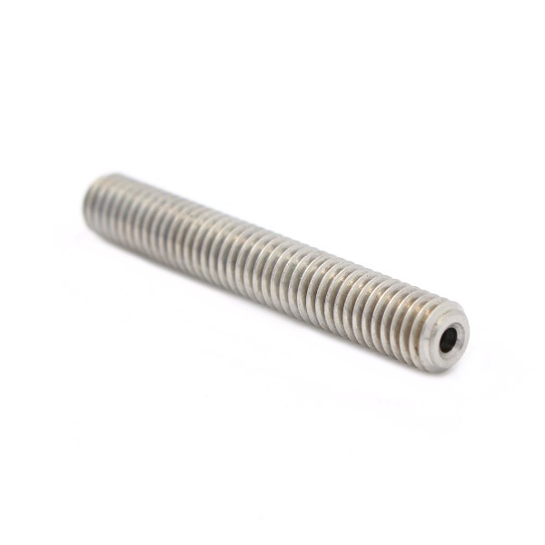 Cuello inox para filamento de 1.75mm con tubo teflon m6x40mm