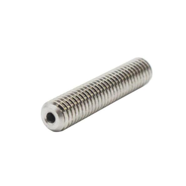 Cuello inox para filamento de 1.75mm con tubo teflon m6x30mm