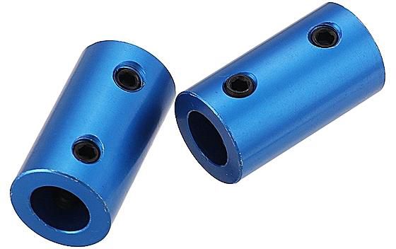 Acoplador de aluminio azul de 8mm a 8mm