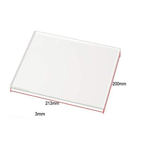 Cristal templado para la cama caliente de reprap mk2 213x200x3mm