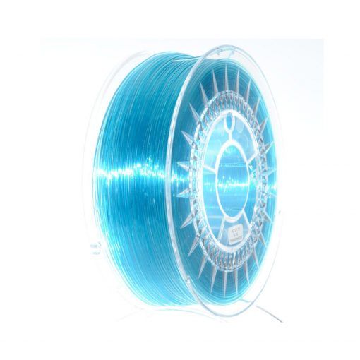 Filamento pet-g 1.75mm carrete 1kg color azul transparente (devil) hq