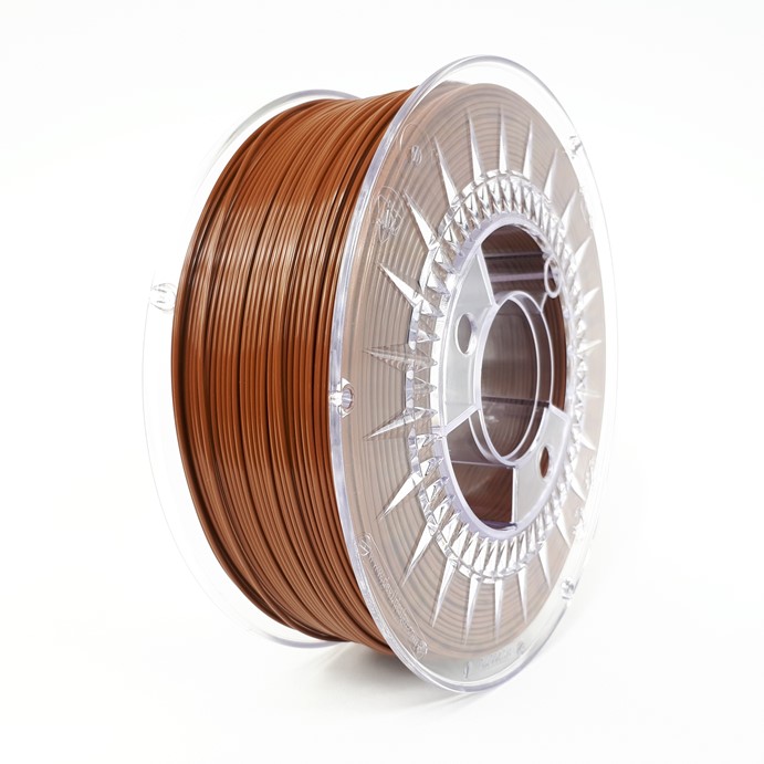 Filamento pla 1.75mm carrete 1kilo color marron (devil) hq