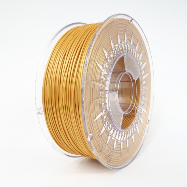 Filamento pla 1.75mm carrete 1kilo color oro (devil) hq
