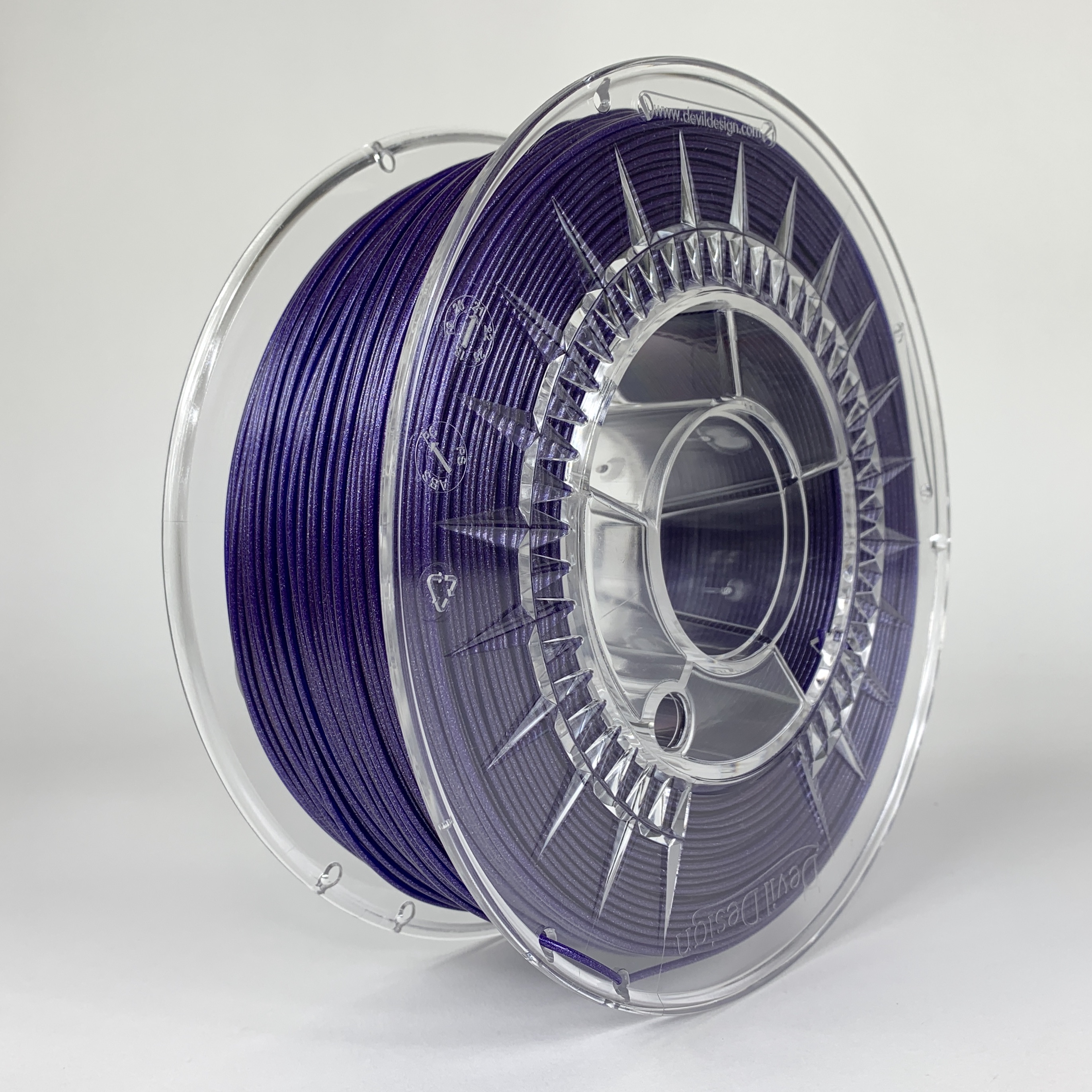 Filamento pla 1.75mm carrete 1kilo color violeta galaxia (devil) hq