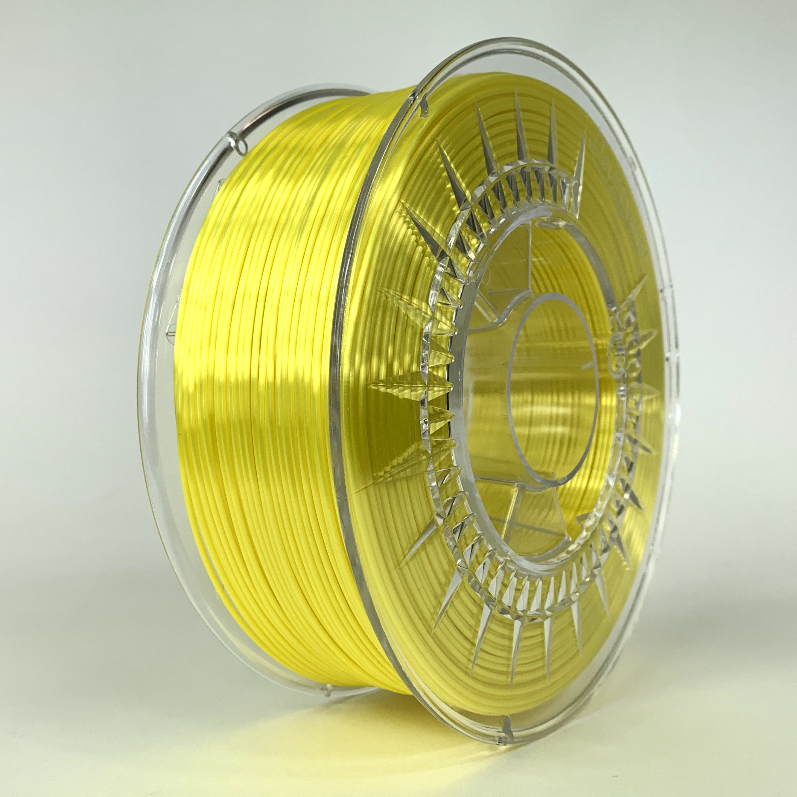 Filamento silk 1.75mm carrete 1kg color amarillo brillante (devil) hq 