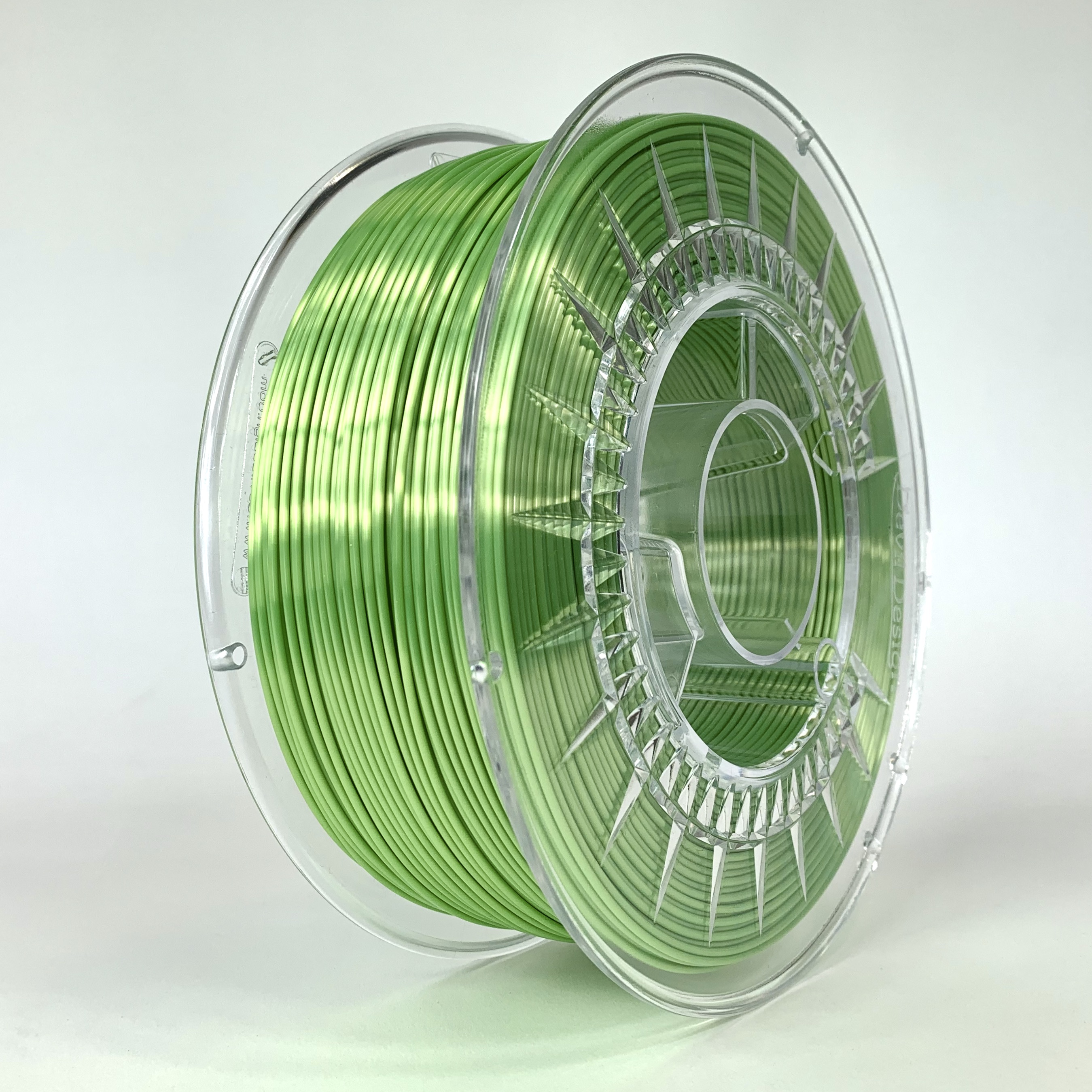 Filamento silk 1.75mm carrete 1kg color verde brillante (devil) hq 