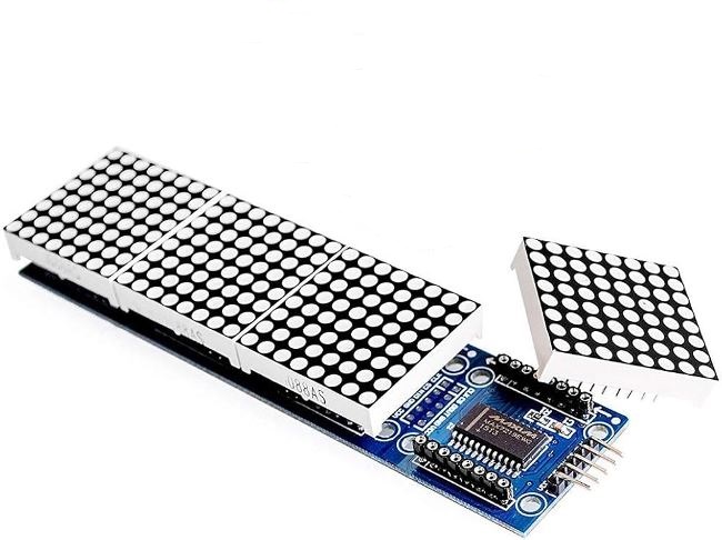 Módulo matriz de puntos 8x8 de 4 modulos color blanco max7219 