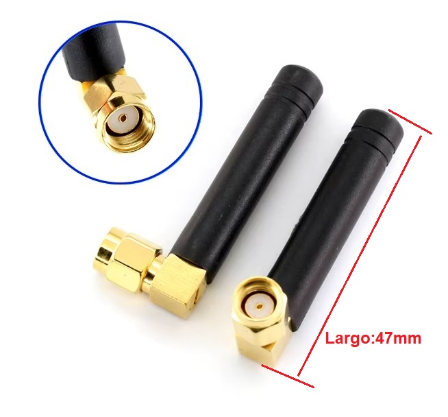 Antena gsm/gprs 3dbi, lineal, sma, 890...960mhz, largo: 47mm