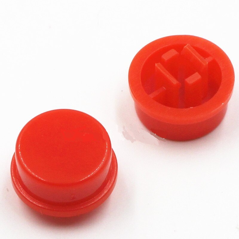 Boton tacto rojo 12x12x7.3mm para 165.0265/7.3