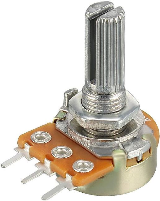 Potenciometro lineal 5k ohms raster:5mm l:20mm