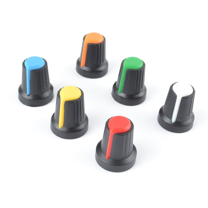 Mando/knob color naranja para eje de 6mm