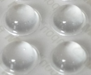 Kit 4 patas goma adhesivas ø:8mm alt: 2.2mm color transparente