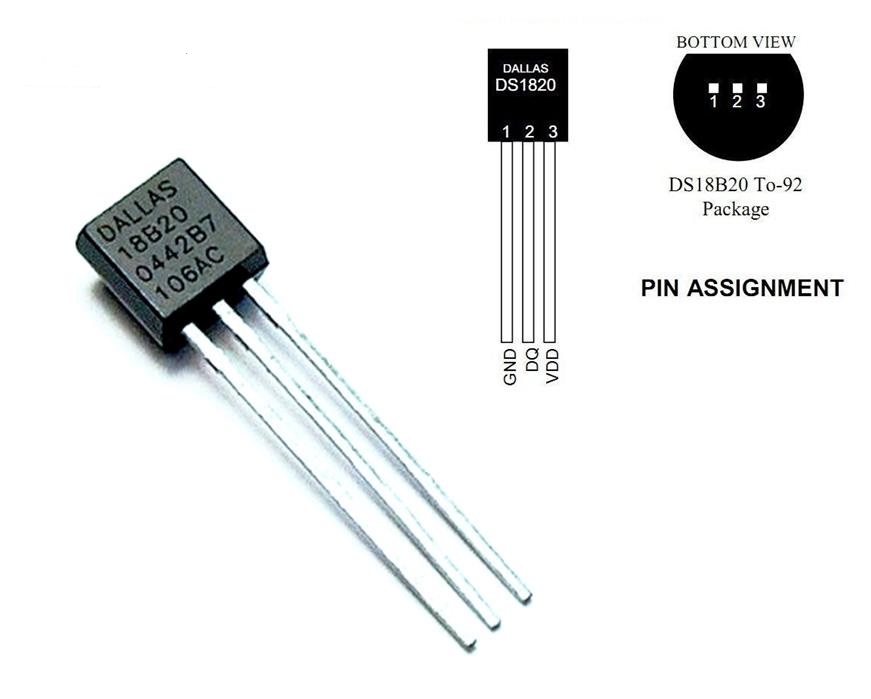 Ds18b20 sensor de temperatura to-92