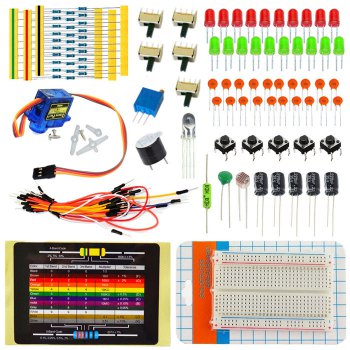 Kit basico  funduino/arduino 21 componentes compatible arduino