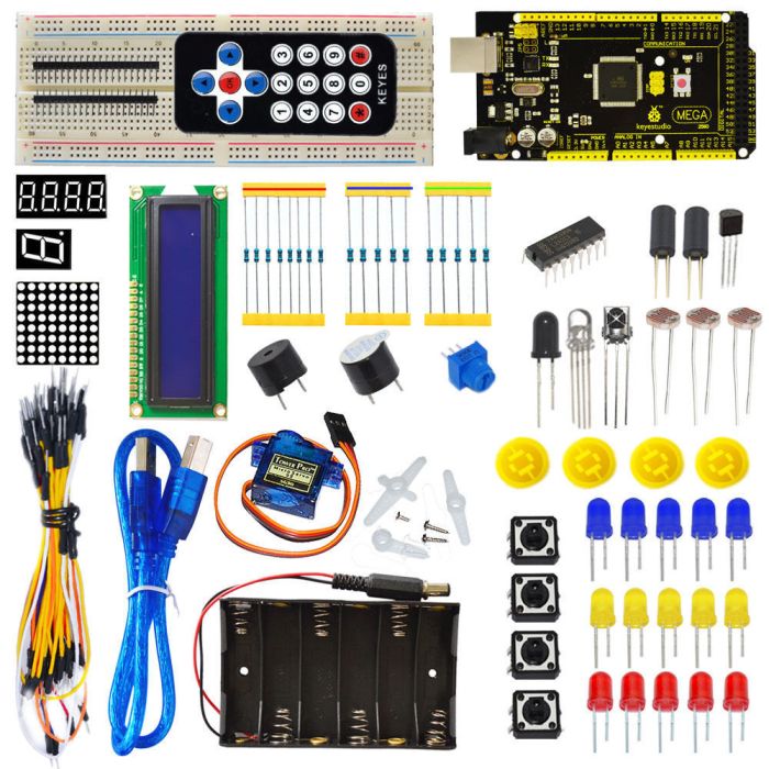 Kit basico primeros pasos con funduino/arduino mega 2560