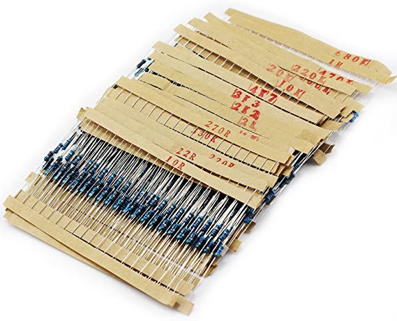 Kit resistencias 1/4w 30 valores x20 und. 600und.