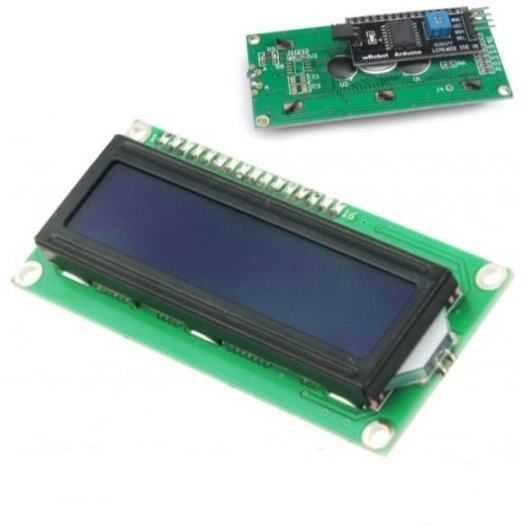 Display iic/12c lcd1602 fondo azul con driver