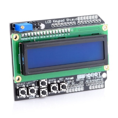 Display shield lcd1602 con botonera para arduino
