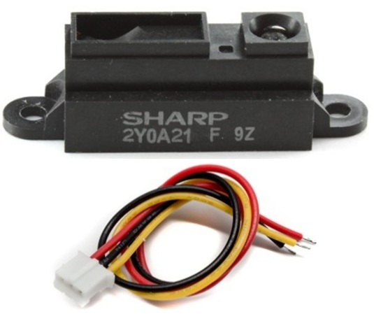Gp2y0a21yk0f 2y0a21 10-80cm sensor de distancia para arduino